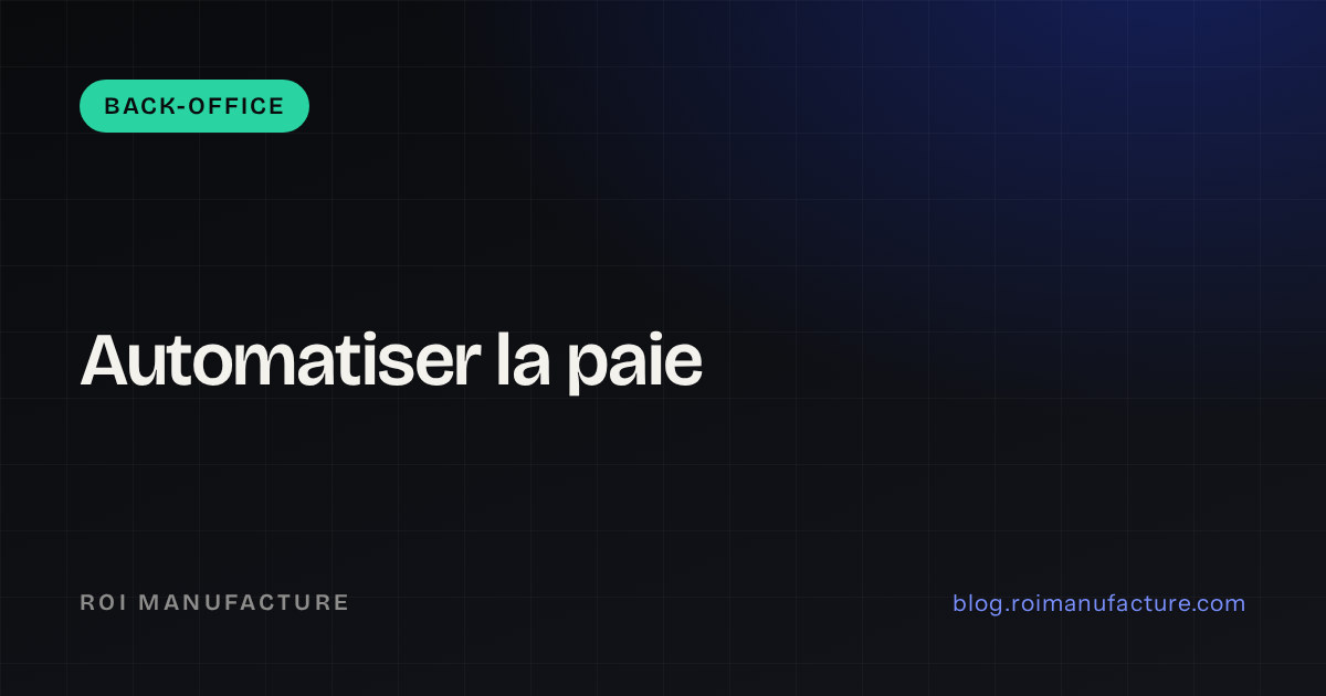 Automatiser la paie